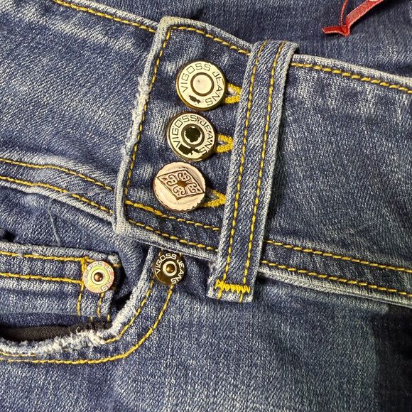 Vigoss Florence Bootcut Jeans, Size 7m, Medium Wash, Distressed, Buttons 2/$50 - Picture 8 of 16